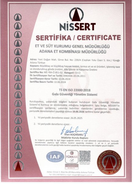 ISO 22000 2024 ADANA
