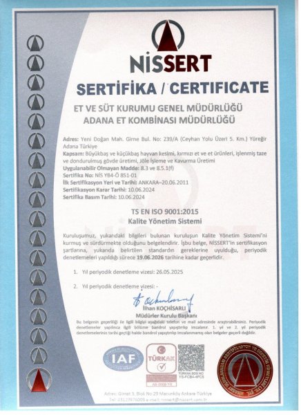 ISO 9001 2024 ADANA